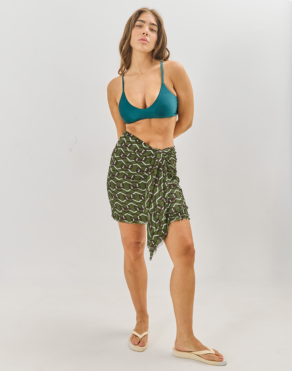 פריאו הדפס יהלומים ירוק SARONG