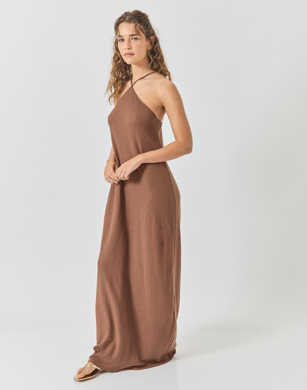 חום קפה GREECE שמלת