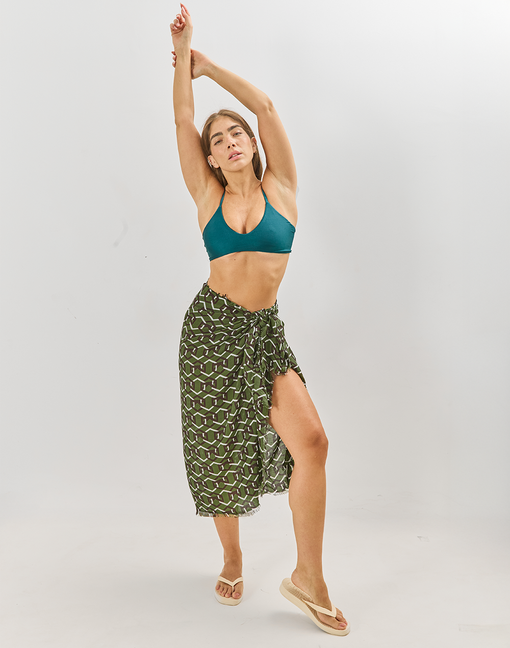 פריאו הדפס יהלומים ירוק SARONG