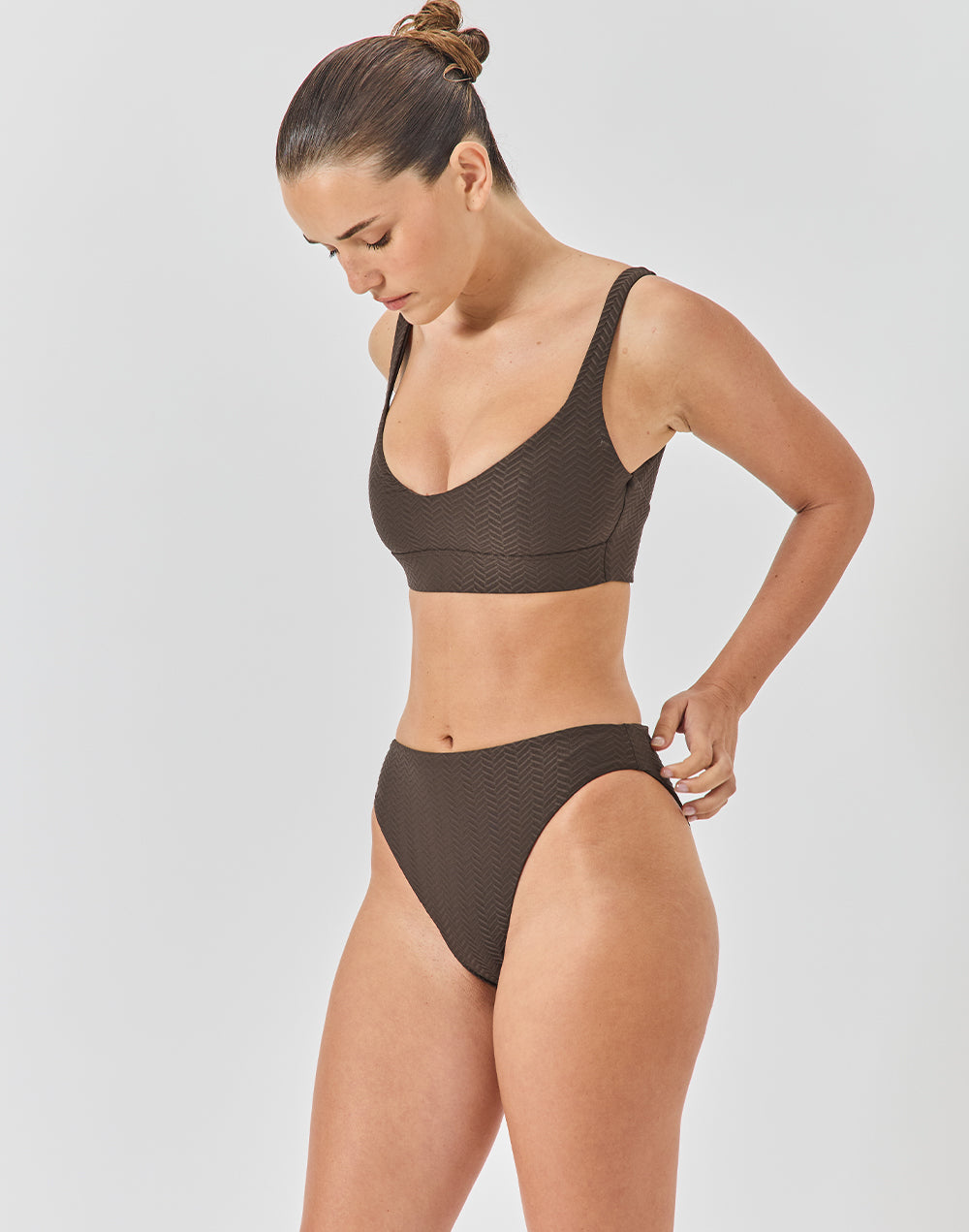 תחתון ביקיני גבוה חום בראוני SUMATRA