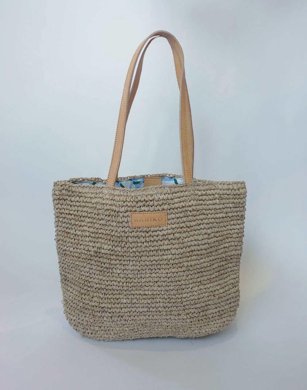 תיק קש משולב עור BOHO