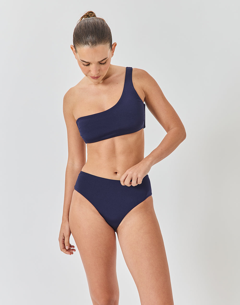 טופ ביקיני אסימטרי כחול לילה PIPELINE