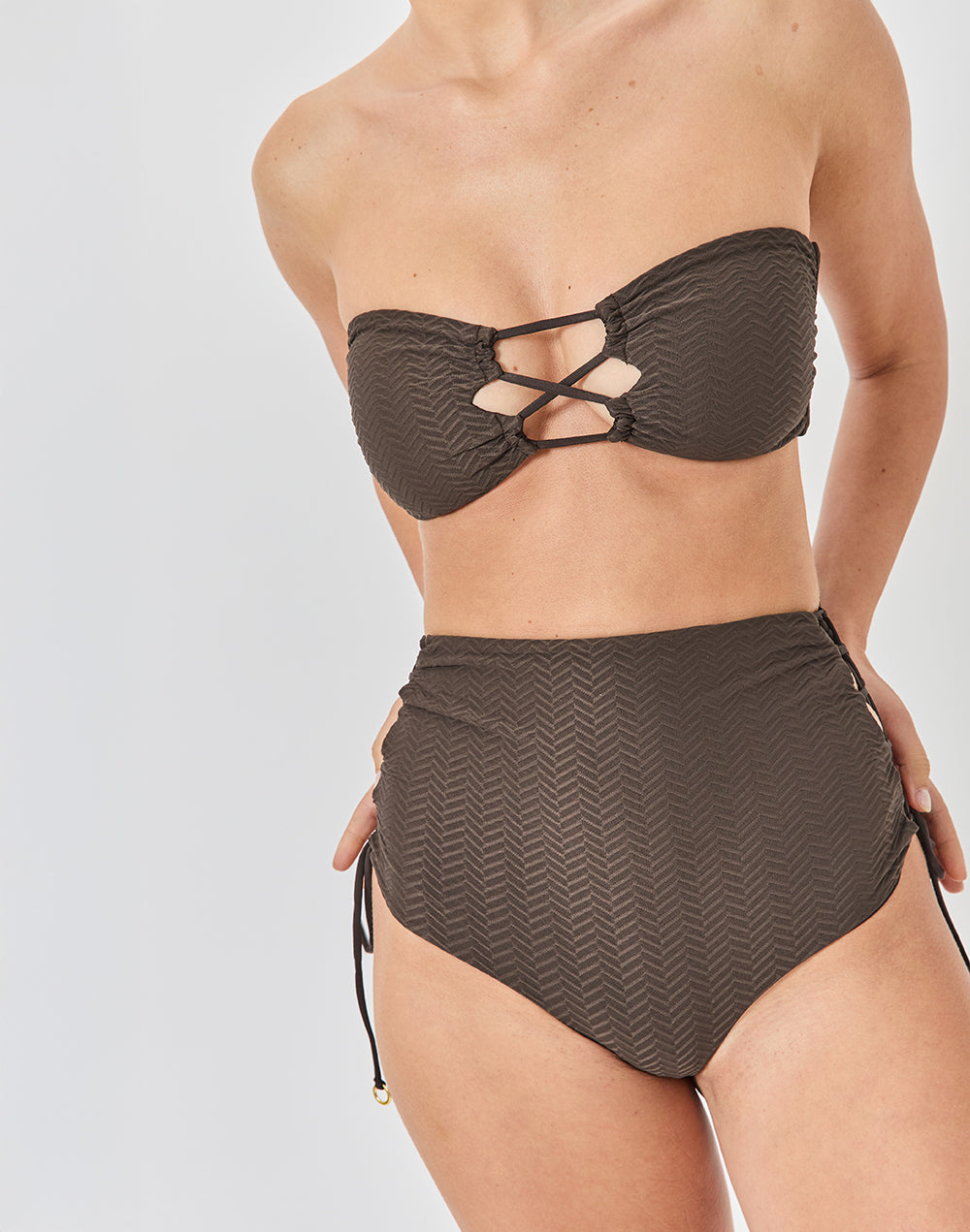 תחתון ביקיני גבוה חום בראוני BAHAMAS