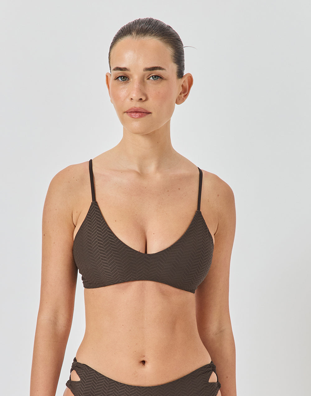 טופ ביקיני חום בראוני CLOUD 9