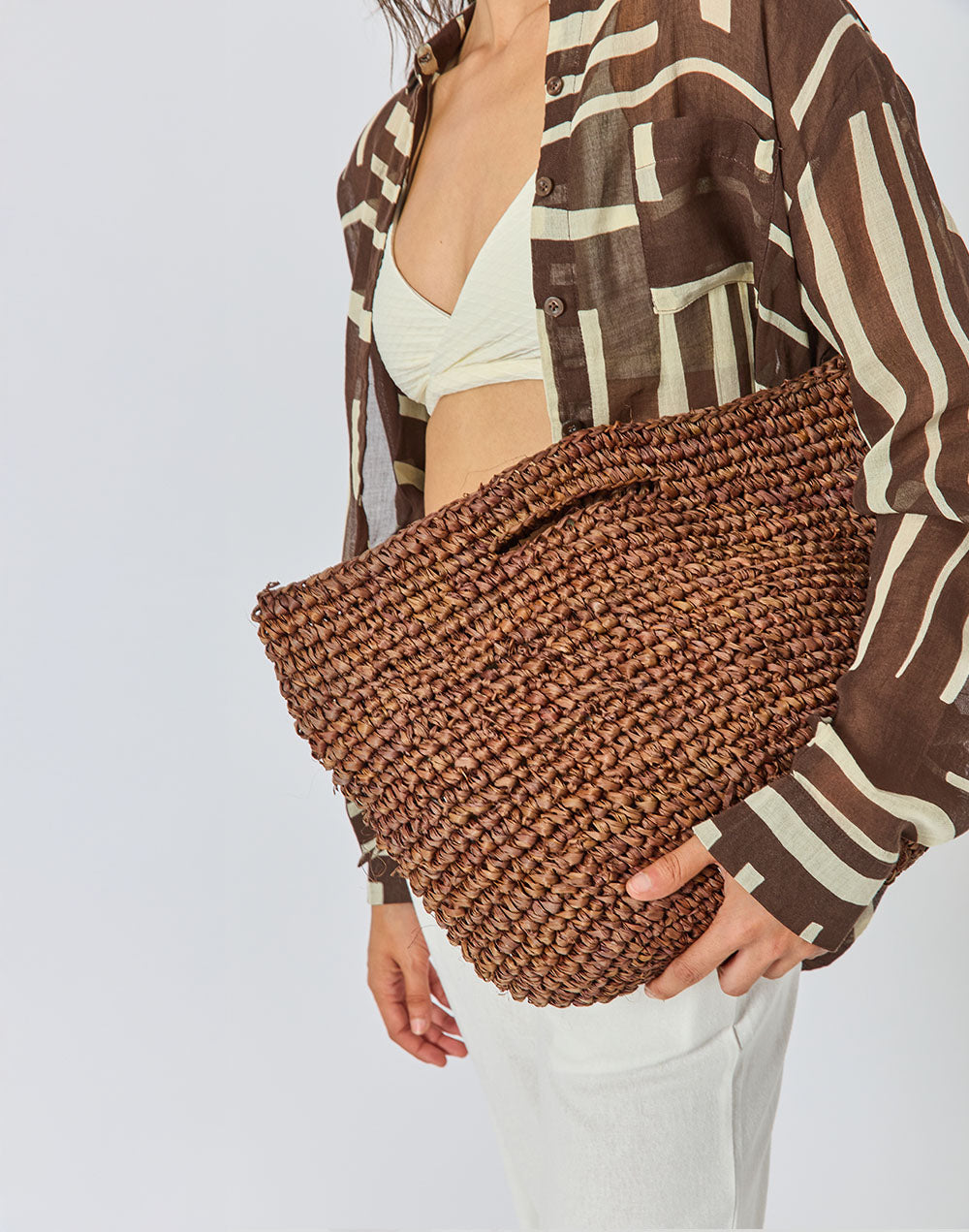 תיק יד רפייה חום כהה