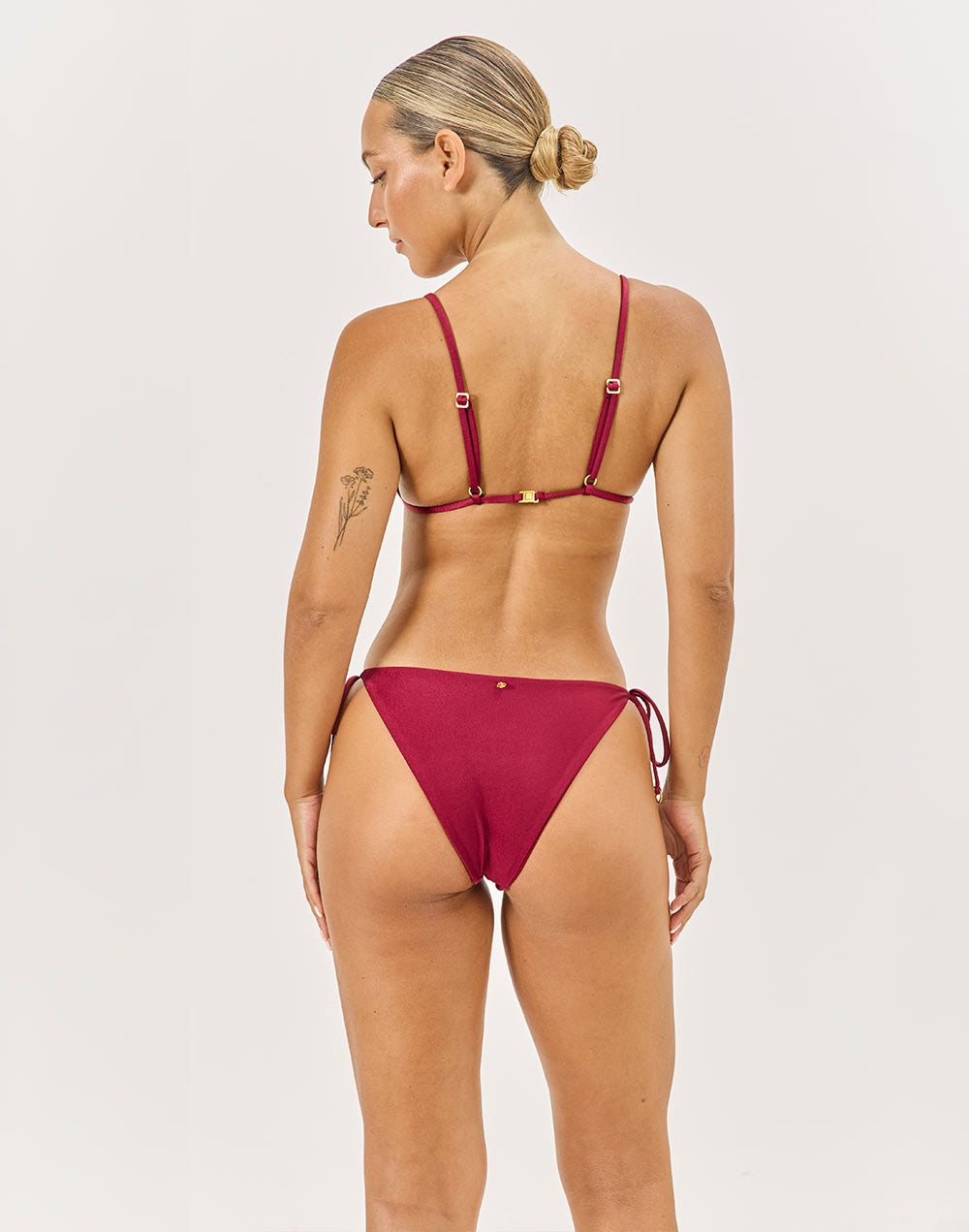 תחתון ביקיני קשירה אדום דובדבן RIO