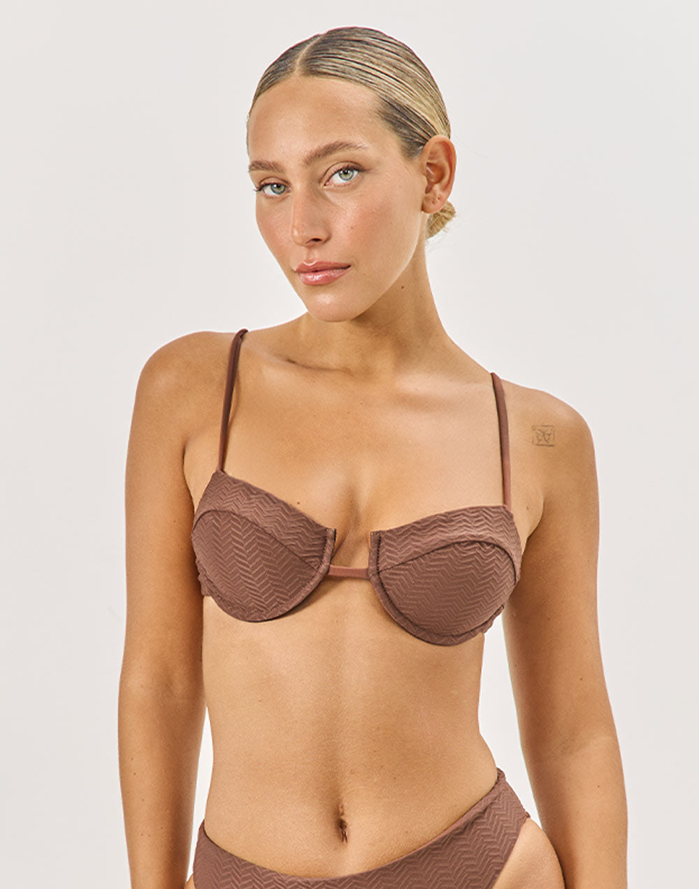 טופ ביקיני חום קפוצ׳ינו SAN JUAN