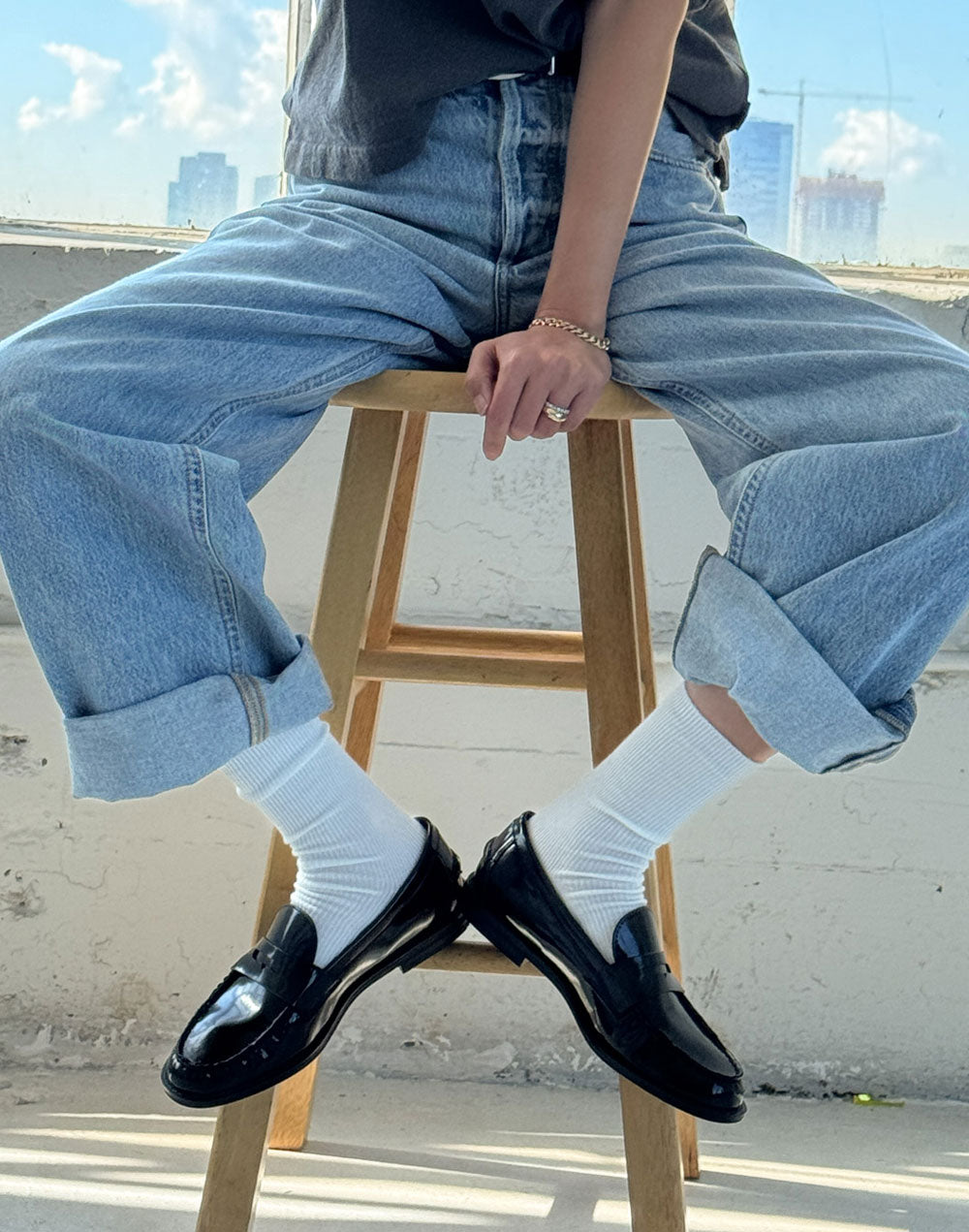 גרביים רכות לבנות TROUSER