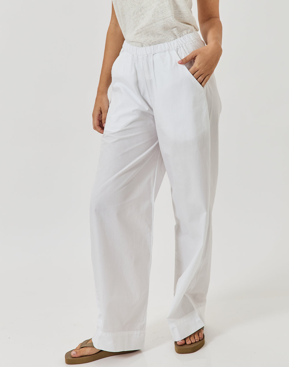 מכנסי כותנה לבנים ALIA