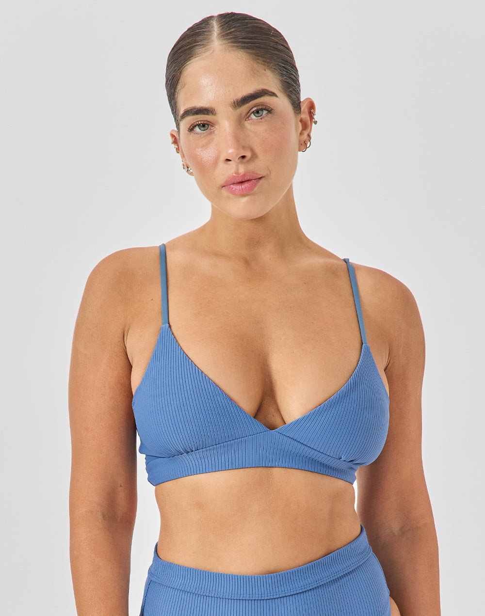 טופ ביקיני משולשים כחול ג׳ינס BALI