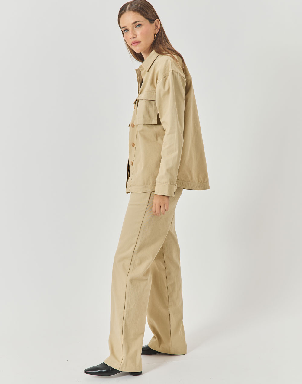 ז'קט כותנה חול DYLAN