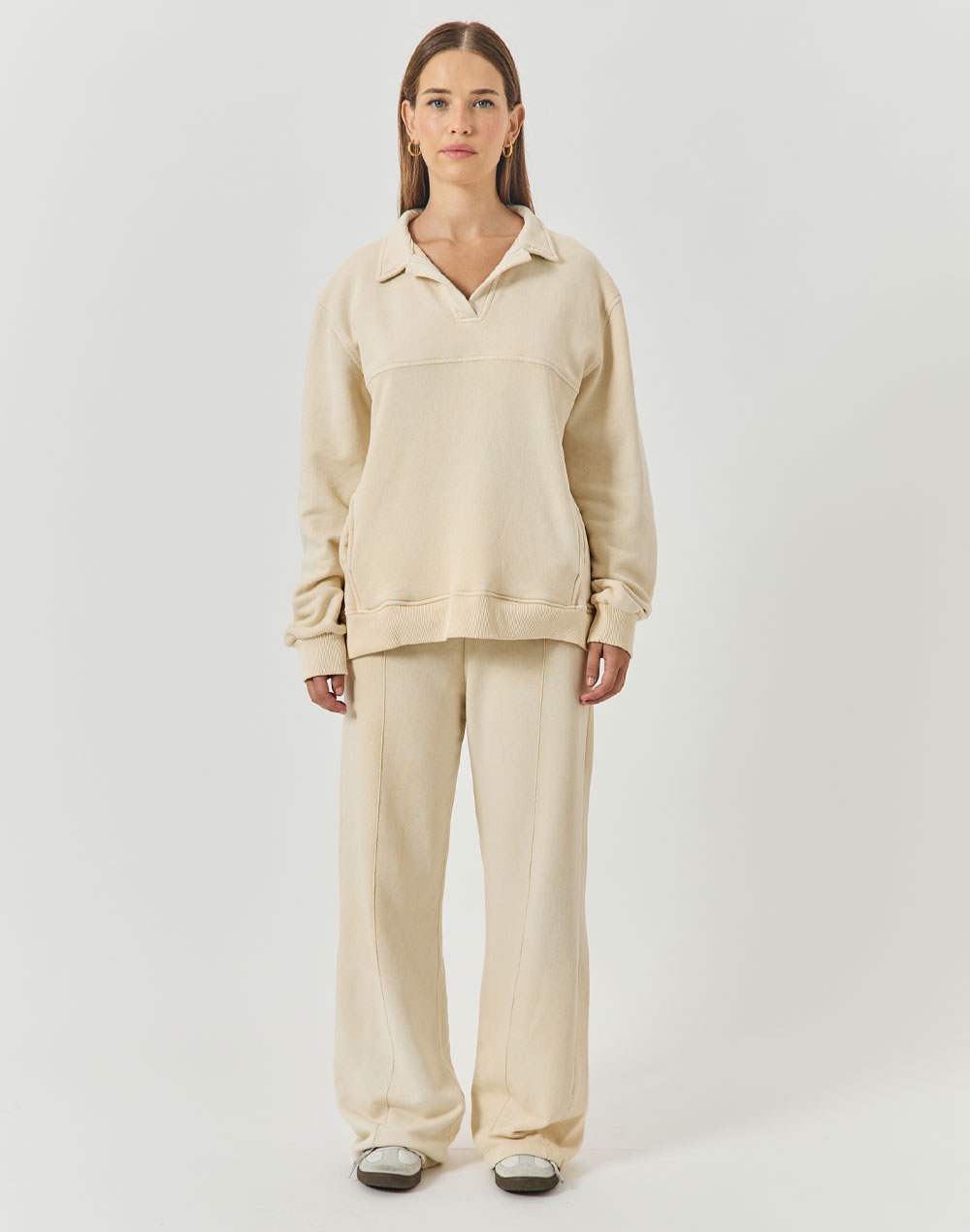 סווטשירט צווארון חול GRAND SLAM