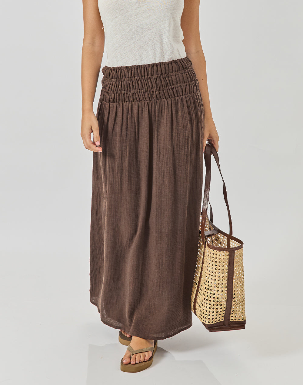 חצאית חום בראוני ISLA MUJERES