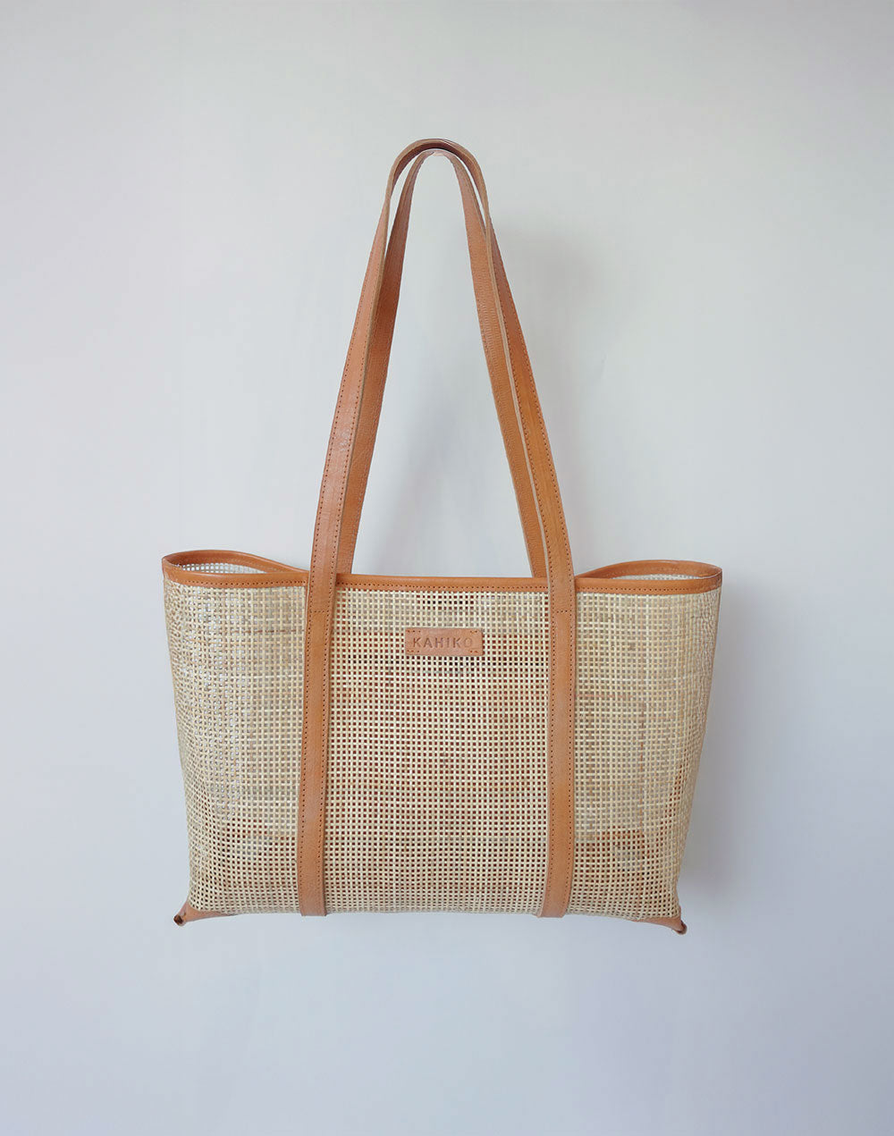 תיק ראטן משולב עור כאמל JANIS