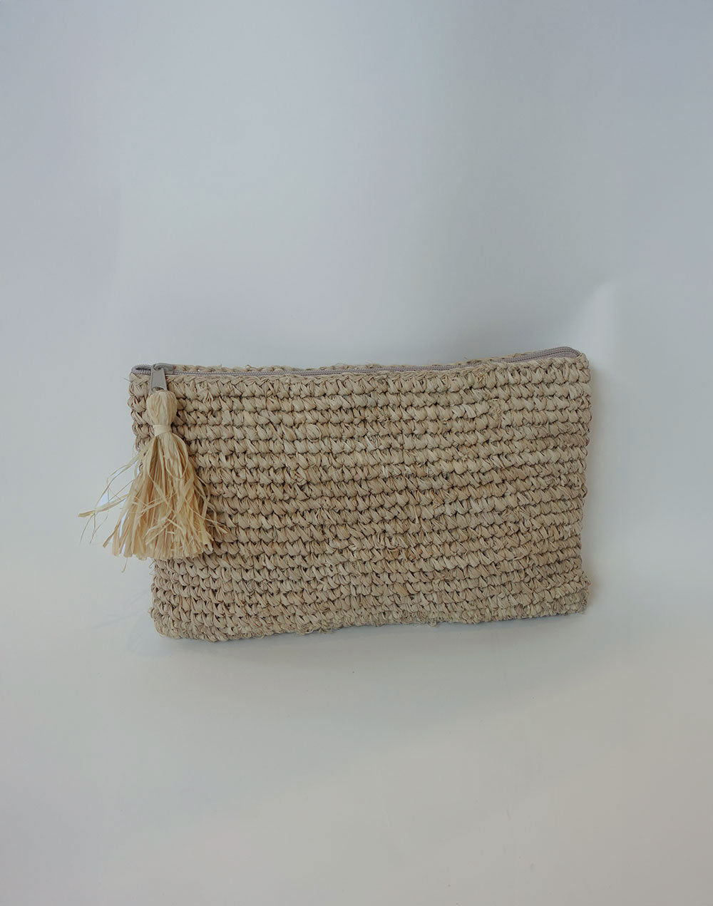 תיק יד קלאץ טבעי RAFFIA