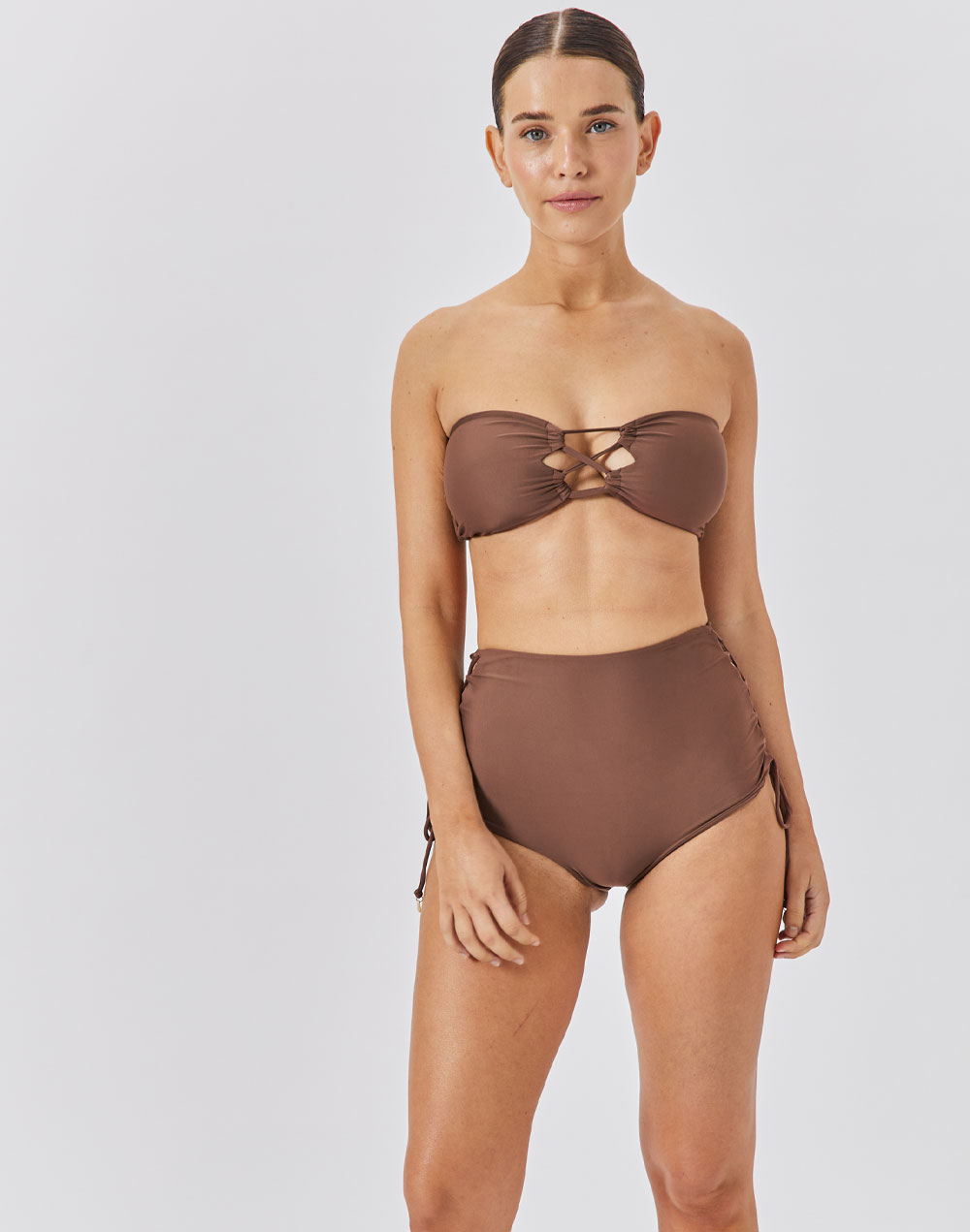 תחתון ביקיני גבוה חום קרמל BAHAMAS