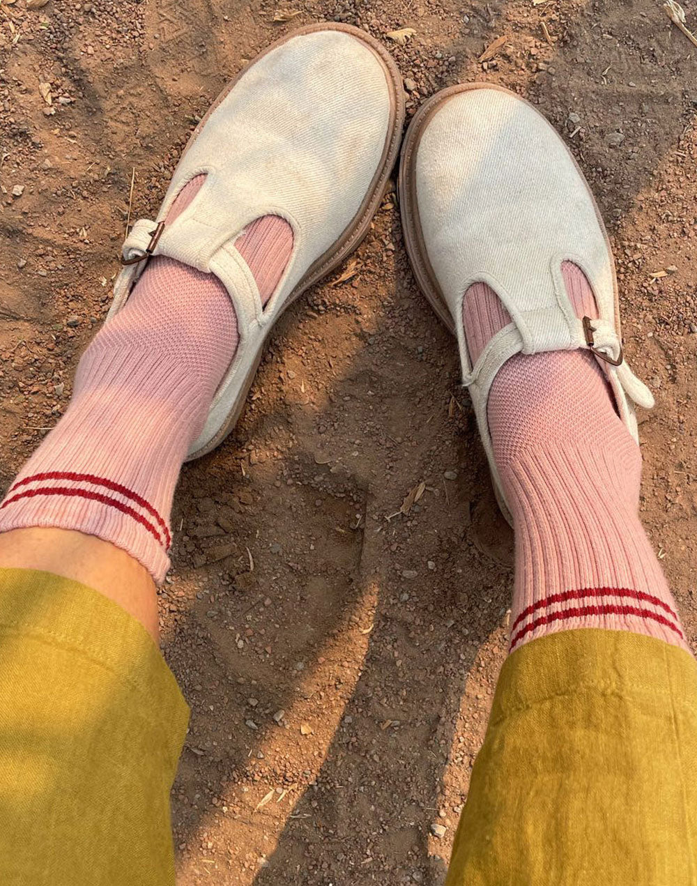 גרבי כותנה ספורטיביות ורוד וינטג' BOYFRIEND