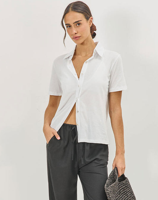 חולצה מכופתרת לבנה CEYLON