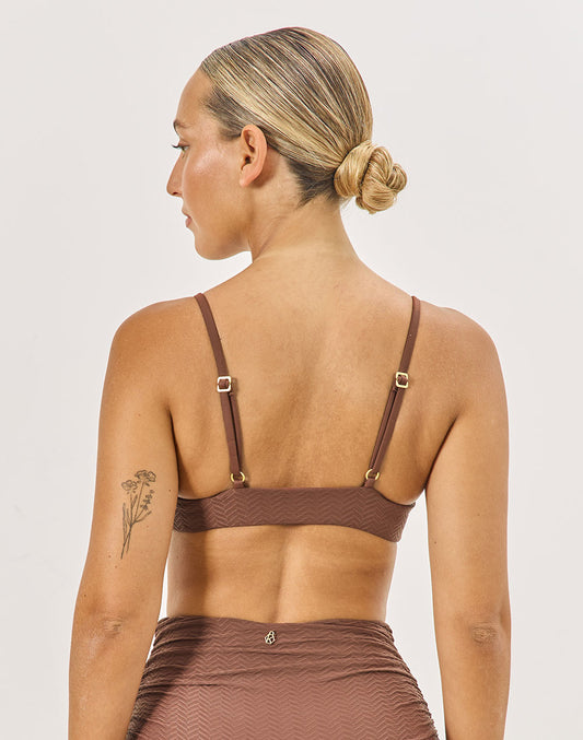 טופ ביקיני חום קפוצ׳ינו BAJA