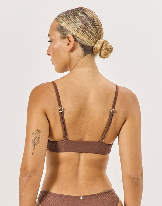 טופ ביקיני חום קפוצ׳ינו BORA BORA