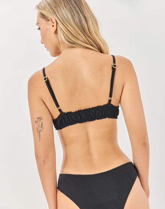 טופ חזייה ברלט שחורה BRIDJET