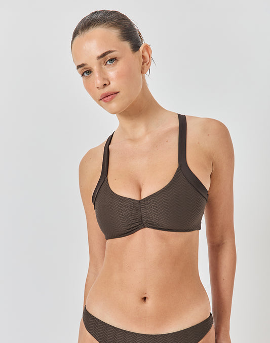 טופ ביקיני חום בראוני MAUI