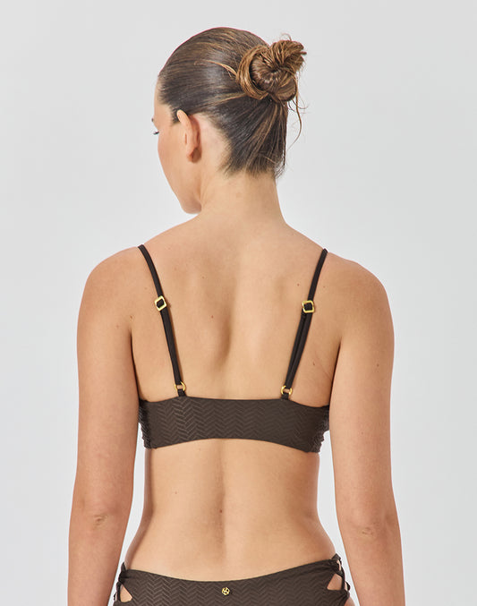 טופ ביקיני חום בראוני CLOUD 9