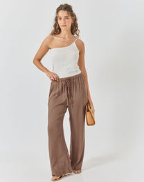 ראטן משולב עור קאמל Clutch