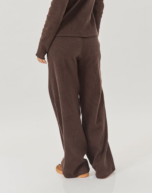 מכנסי כותנה חום בראוני LUNA