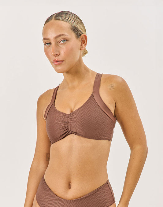 טופ ביקיני  חום קפוצ׳ינו MAUI