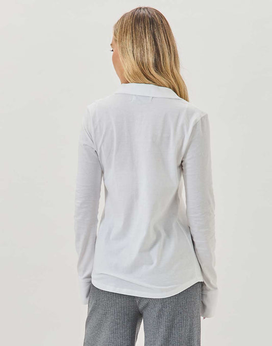 לבנה NOOSA חולצה מכופתרת