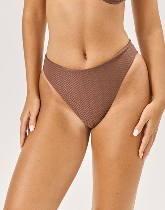 תחתון ביקיני גבוה חום קפוצ'ינו SUMATRA