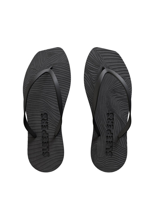 כפכפי אצבע במראה אלגנטי שחור TAPERED