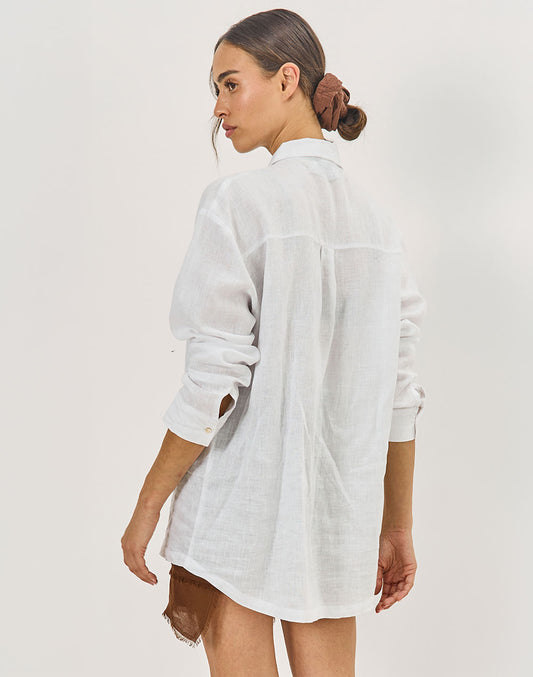 חולצה מכופתרת לבנה CAPE TOWN