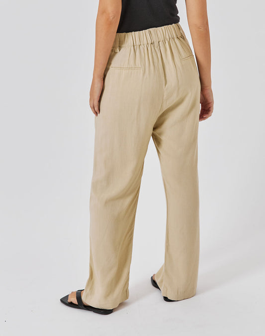 מכנסי פשתן נינוחים חול CYPRUS