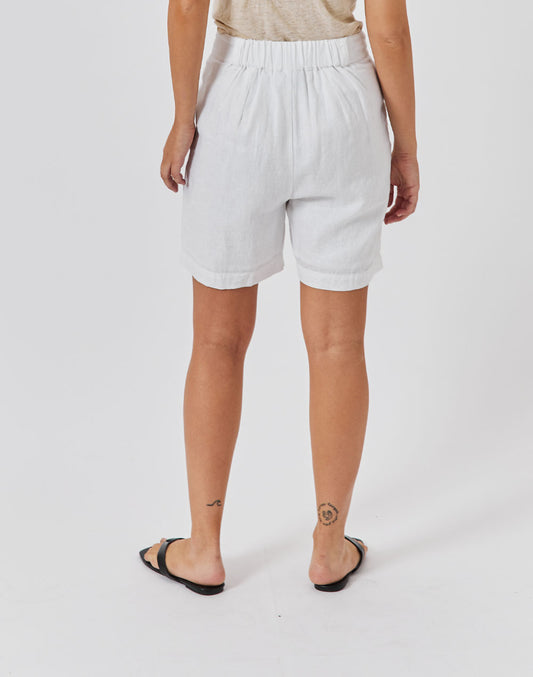 מכנסי פשתן קצרים לבנים DAKAR