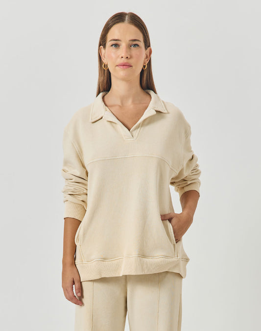 סווטשירט צווארון חול GRAND SLAM