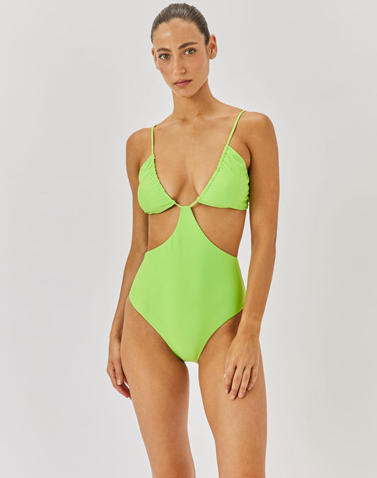 בגד ים שלם ירוק ליים MALDIVES