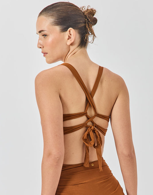 טופ ביקיני חום מוזהב MAUI