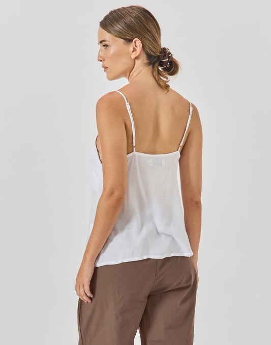 גופיית במבוק לבנה MONACO