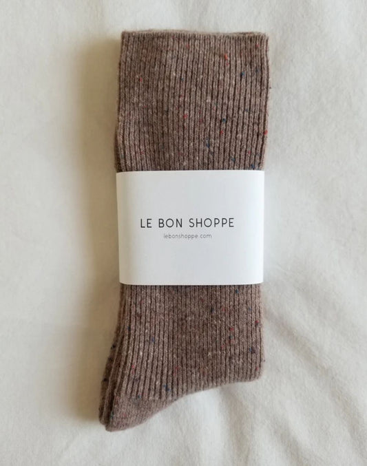 גרבי צמר אפור סגלגל  SNOW