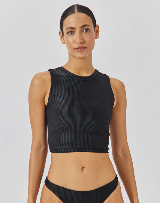 טופ ביקיני גופיה שחור WETSHIRT