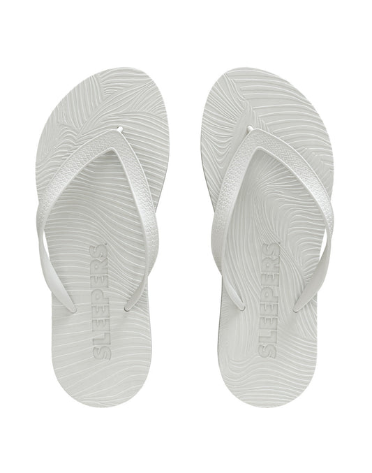 WIDE STRAP FLIP FLOP WHITE