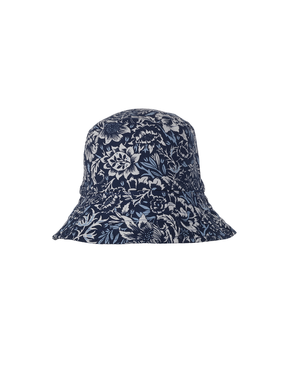 כובע באקט פרחוני כחול לבן