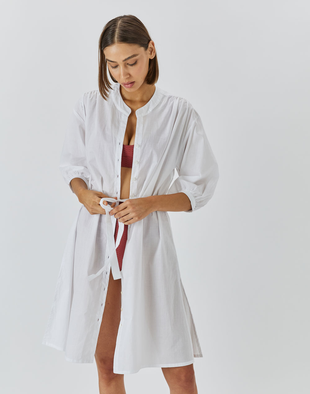 VALENCIA SHIRT DRESS WHITE