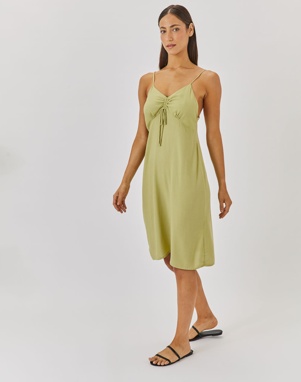 שמלת במבוק ירוק פיסטוק ARUBA