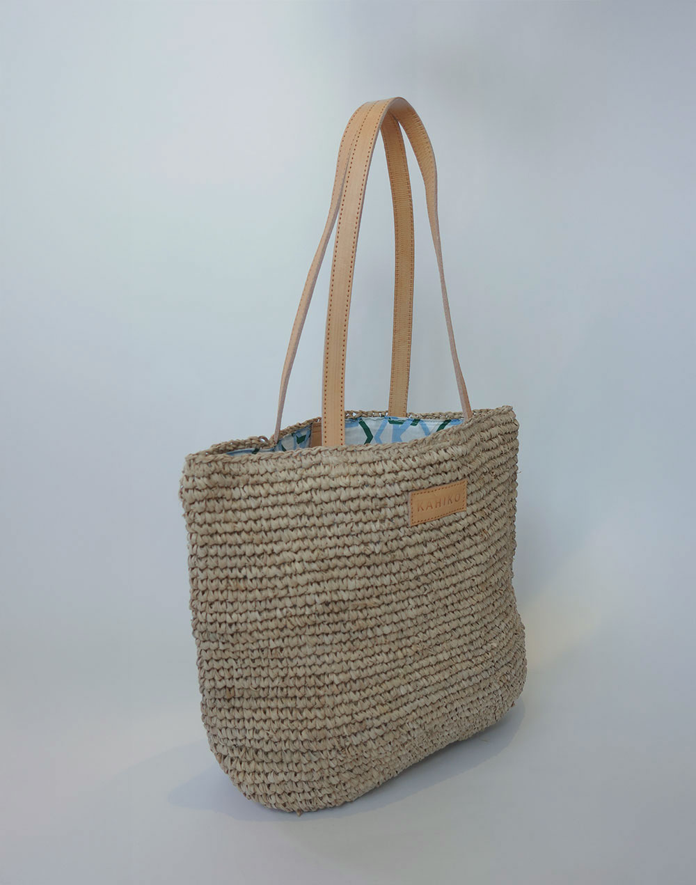 תיק קש משולב עור BOHO