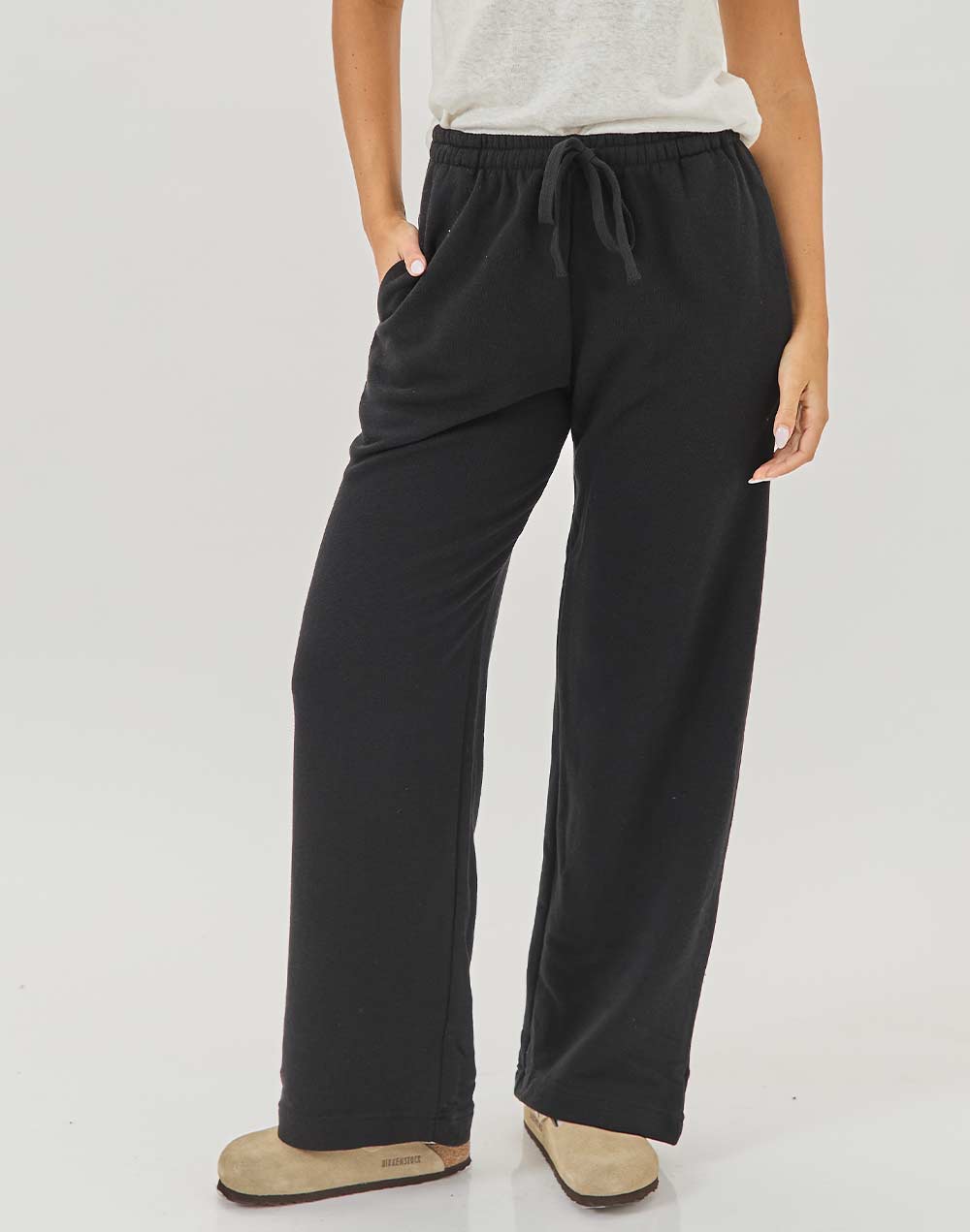 מכנסי טרנינג שחור WIDE LEG